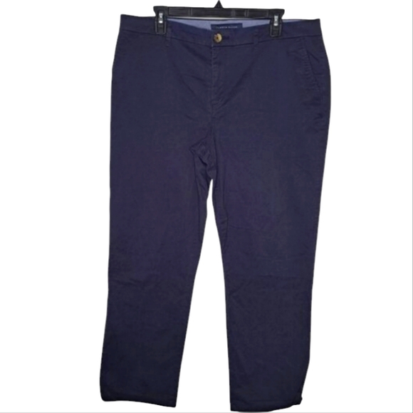 Tommy Hilfiger Navy Blue Cropped Trouser Pants Plus Size 16 - Picture 2 of 7